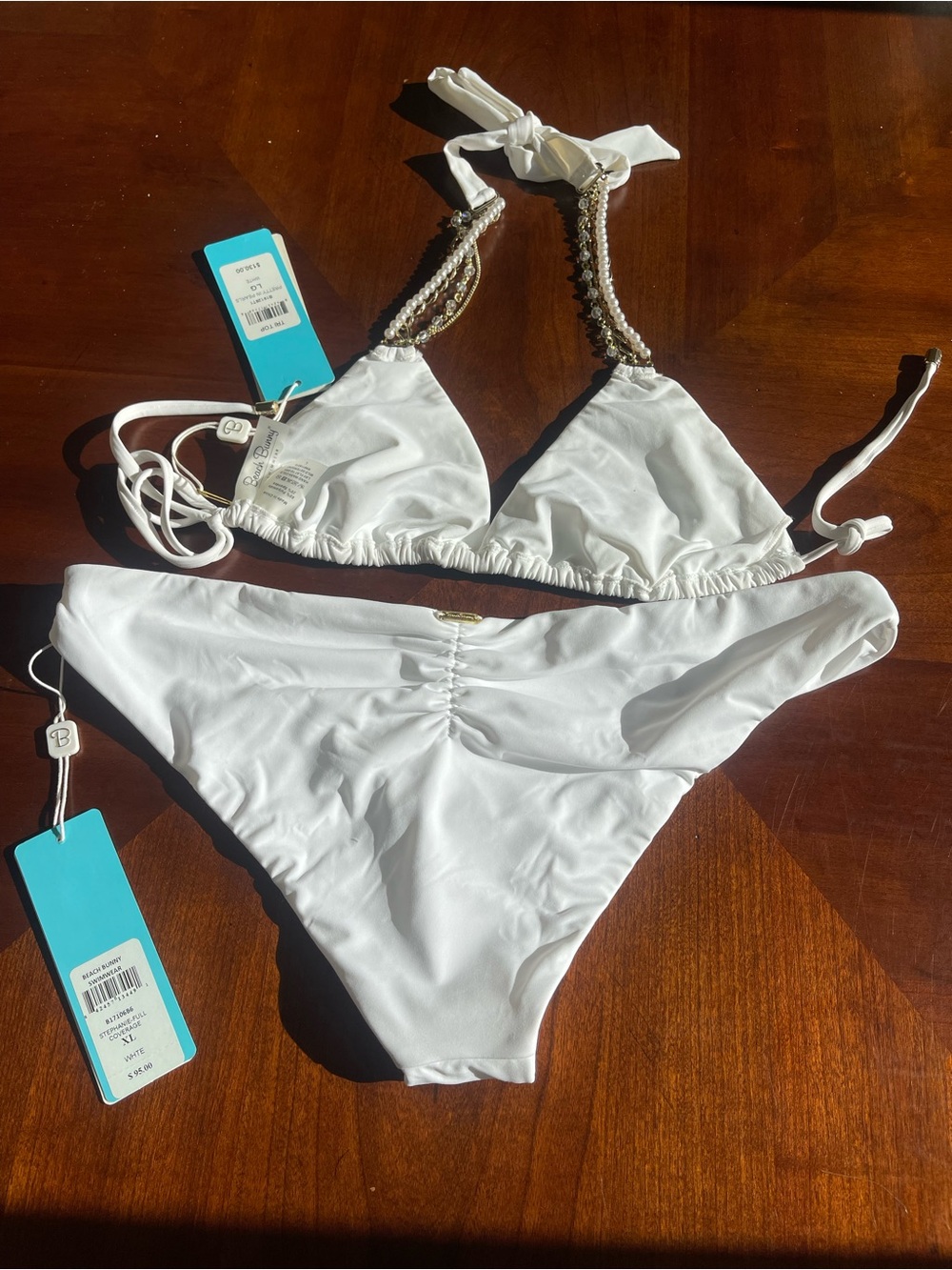 ON RESERVE FOR DIVADAR…NWT Pearl bikini set L TOP ONLY - Picture 7 of 9